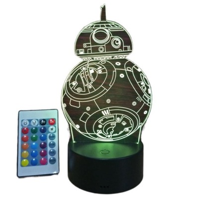 BB-8 Star Wars 3D światła LED 7 kolor