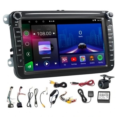 RADIO 2DIN ANDROID GOLF 5 V 6 VI VW PASSAT B6 B7 TIGUAN TOURAN CARPLAY WIFI  