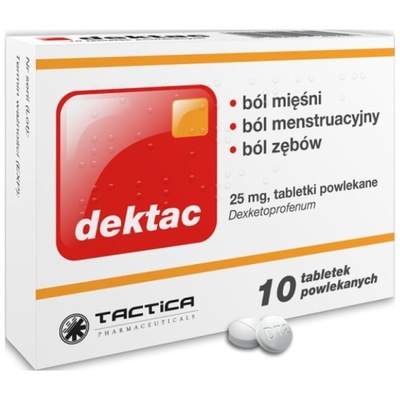 Dektac 25mg, 10 tabletek