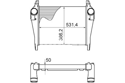 MAHLE ИНТЕРКУЛЕР РАДИАТОР ВОЗДУХА DOLOTOWEGO IVECO EUROCARGO