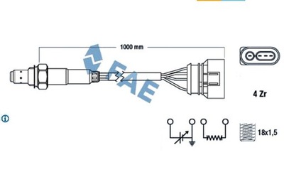 Fae датчик лямбда-зонд seat alhambra cordoba cordoba var фото №1