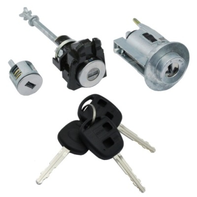 Набор вкладка замка дверь пробка топлива + замок зажигания do toyota hilux 2005- фото №1