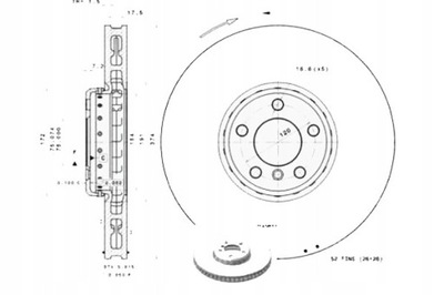 DISKU HAMULC. BMW 7 F01,F02, F03,F04 08- PP 