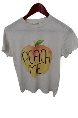 Ganni t-shirt damski S peach me