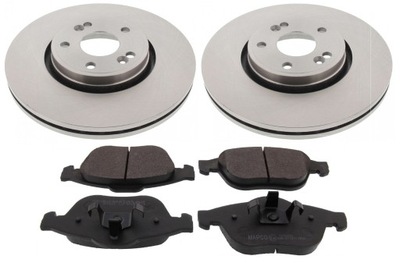 Тормозные диски тормозные перед тормозные колодки renault laguna ii 300mm фото №1