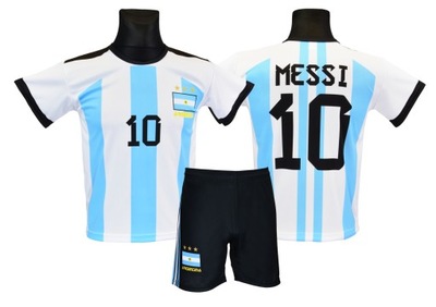 MESSI strój piłkarski koszulka spodenki ARGENTYNA roz 128
