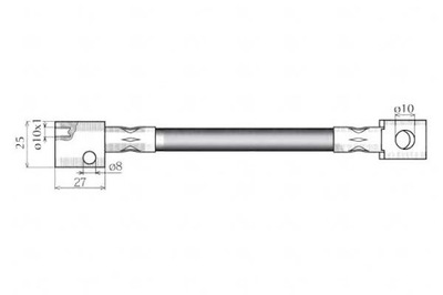 CABLE DE FRENADO ELAST. OPEL PARTE DELANTERA KADETT 79-91 L  