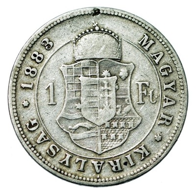 WĘGRY, FRANC JOSEPH, 1 FORINT 1883 (2)