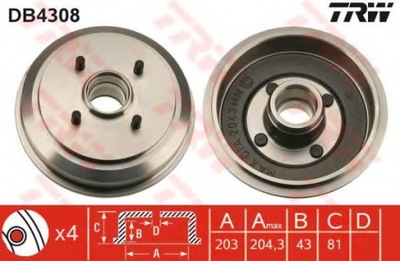 BEBEN DE FRENADO FORD FIESTA 02-08  