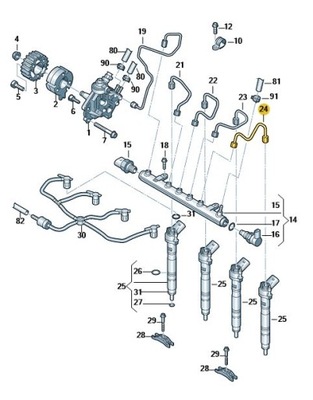 LAIDAS ĮPURŠKIMO VW TRANSPORTER 2.0 TDI 10- 19 