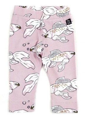 KappAhl getry legginsy print ryby 74 ideal