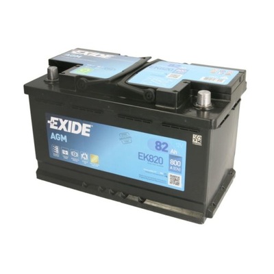 BATTERY EXIDE 12V 82AH 800A P+ EK820  