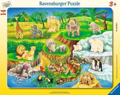 Puzzle Ravensburger ramkowe 14el W Zoo
