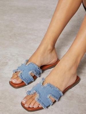 SHEIN KLAPKI JEANS CASUAL 8PI ZT1__37