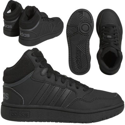 DZIECIĘCE BUTY ADIDAS HOOPS MID SPORTOWE TRAMPKI WYSOKIE DLA CHŁOPCA