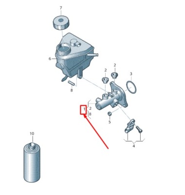 Vw amarok 2h тандем brake master цилиндр 2h0611019c фото №1