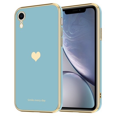 KOBIECE ETUI HEART DO IPHONE XR | MIĘTOWY