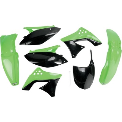 UFO KOMPLEKTAS PLASTIKO KAWASAKI KXF 250 09 12 OEM ŽALIAS JUODAS KA212E999 