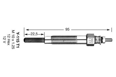 PLUG ZAROWA MITSUBISHI PAJERO 2,5DT 83- NGK  