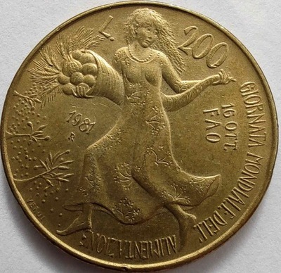 1262 - Włochy 200 lirów, 1981