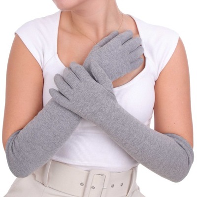 Długie rękawiczki damskie zimowe