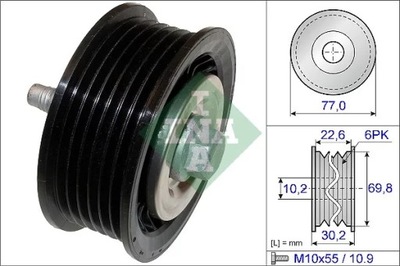 L 532070010 RITINĖLIS MICRO-V KREIPIAMOJI OPEL ASTRA J/IN 