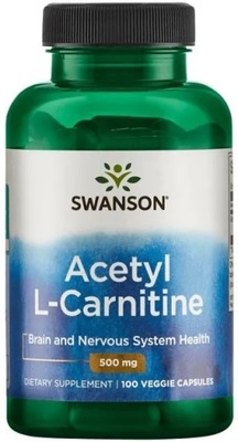 Swanson Acetyl L-Karnityna 500mg 100 vkaps