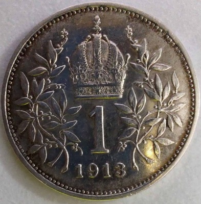 1067 - Austria 1 korona, 1913 ag
