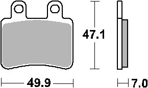 SBS TRINKELĖS STABDŽIŲ KH350 CERAMIC 69 