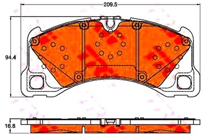 КОЛОДКИ ТОРМОЗНЫЕ PORSCHE ПЕРЕД CAYENNE 10- TRW