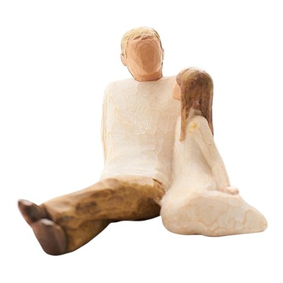 Nowoczesne rzeźbione figurki rodzinne Rzeźba z