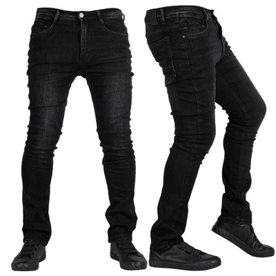 Spodnie męskie jeansowe czarne klasyczne ELIO r.30