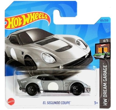 Hot Wheels EL Segundo Coupe HW Dream Garage 4/5 Skala 1:64 srebrny
