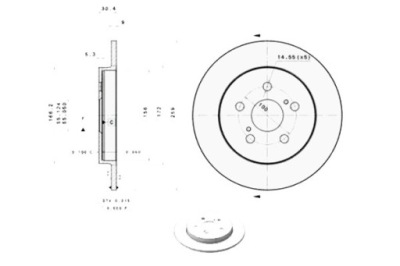 Brembo 08.a534.31 диск тормозная фото №1