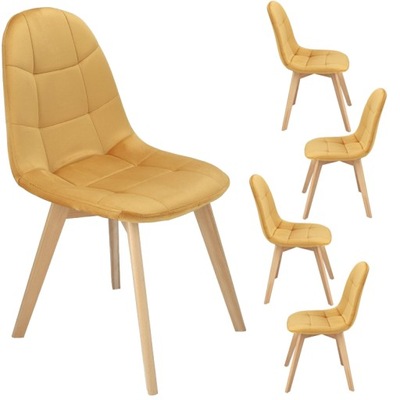 4 x Krzesło COLIN musztardowe
