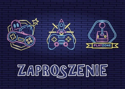 Zaproszenia na urodziny dla dzieci urodzinowe gamer gracz