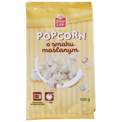 Popcorn maślany 100 g Fine Life