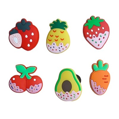 6 SZT. CHARMS DO CROCS FOOD PRZYPINKI OWOCE FRUIT TRUSKAWKA CHERRY AWOKADO