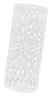 BIAŁY PARASOLNIK STOJAK NA PARASOLE KOSZ METALOWY