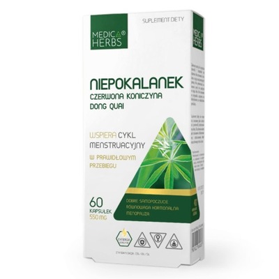 Medica Herbs NIEPOKALANEK Czerwona Koniczyna 550 mg MENOPAUZA 60 kaps