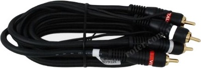 PRZYŁĄCZE 2x WTYK RCA / 2x WTYK RCA 6+2+ 6MM 1,5M