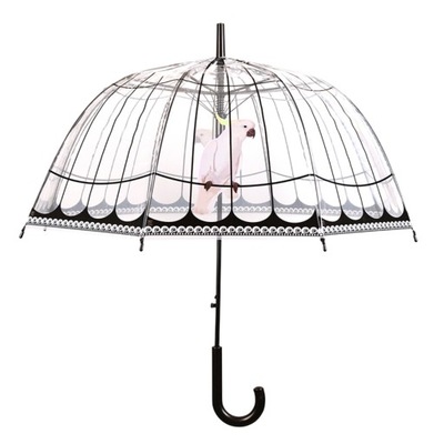 PARASOL PAPUGA parasolki ptak przezroczysta