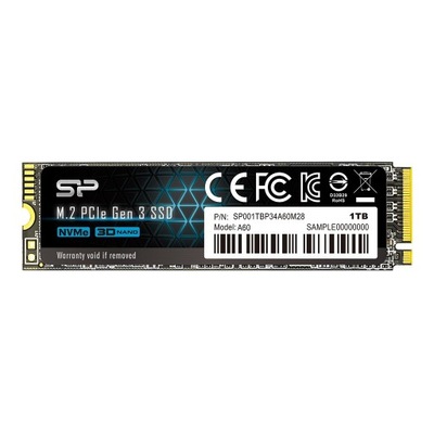 Silicon Power P34A60 1TB PCIE M2 NVMe 2200/1600MBs