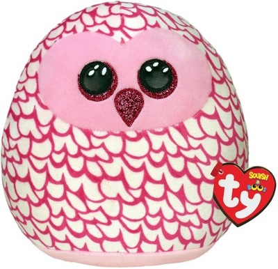 SQUISH-A-BOOS PINKY RÓŻOWA SOWA 22 CM