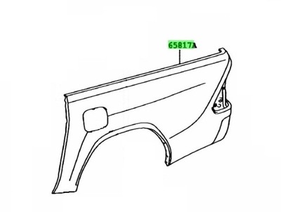 Крила задній задня лівий toyota hilux 2015- фото №1