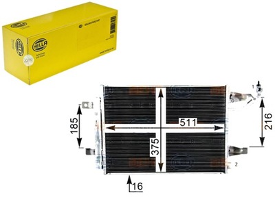 HELLA КОНДЕНСАТОР РАДИАТОР КОНДИЦИОНЕРА