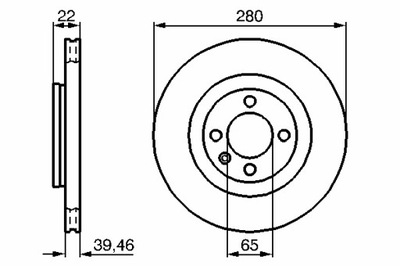 BOSCH DISCOS DE FRENADO 2SZT. PARTE DELANTERA SEAT CORDOBA CORDOBA VARIO IBIZA  