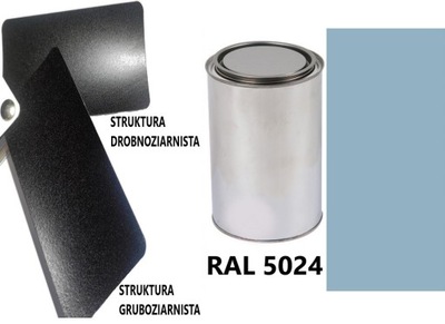 STRUKTURA DROBNOZIARNISTA RAL 5024 PÓŁMAT DO PLASTIKU METALU AKRYL 1L