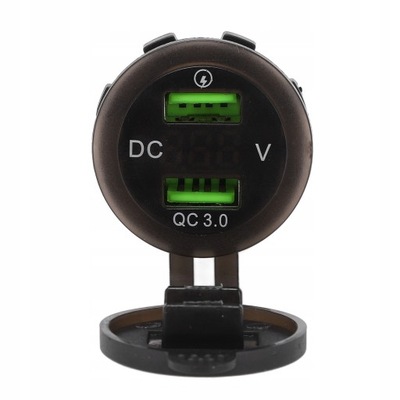 Зарядний пристрій автомобільна usb подвійний порти фото №1