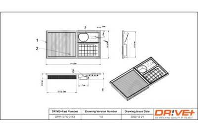 DRIVE+ FILTRO AIRE VOLKSWAGEN 1.4B 08-12 G OLF VI  